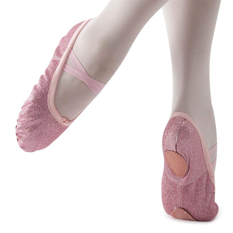 MSMAX Ballet Shoes Wedding Party Dance Flats for Girls Pink 9 M US Toddler - Image 2